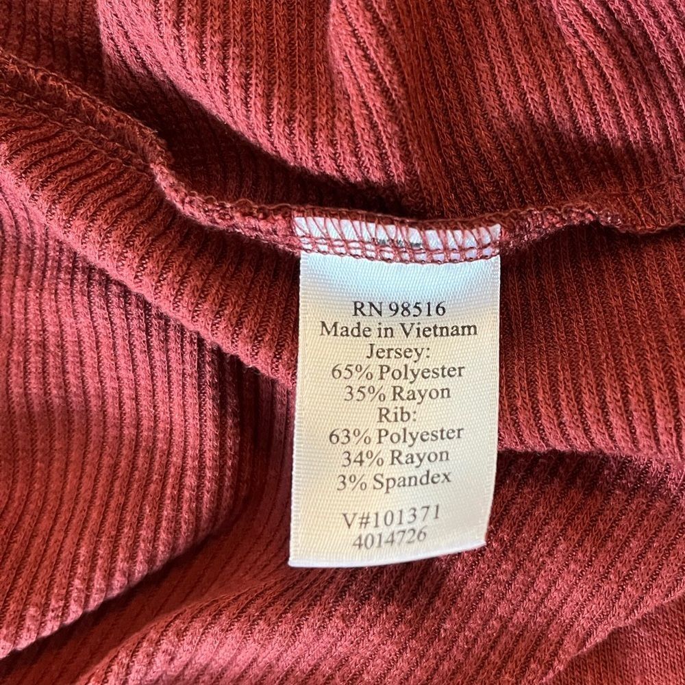 Coldwater Creek Rust Open Front Shawl Collar Card… - image 4